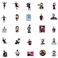 Miniatyrbillede 2 af 5: Fodboldstjerne Stickers Messi Sticker Små Dekaler | 50 Stk