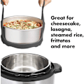 Miniatyrbild 2 av 7: Tryckkokare Sling, Silikon Bakform Sling för 6 Qt Instant Pot, Multifunktionell Kokare Anti-brännskada Bakform Lyft Ångkokare Rack