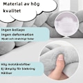 Miniatyrbilde 2 av 5: En-delt sprinkelsengspute, bomullsbaby pute, ideell for reiser, fløyels pute for babyer, 2,5m beige 2.5m