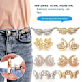 Miniatyrbilde 5 av 6: 2 STK Bukser midjejusteringsknapper GULL KANIN KANIN gull_xx gold Rabbit-Rabbit