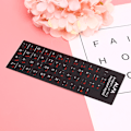 Miniatyrbilde 5 av 10: Arabisk tastaturklistremerke bokstav vanntett frostet ingen refleksjon White