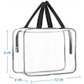 Miniatyrbillede 2 af 10: Gennemsigtige Toilettasker, 2 stk Store Opbevaringsmakeuptasker Vandafvisende Transparent Kosmetikposer