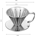 Miniatyrbild 2 av 5: Rostfritt stål kaffefilterhållare, återanvändbart droppkaffefilter återanvändbart kaffefilter dropp