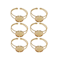 Miniatyrbillede 1 af 2: 6 stk. 18 mm Runde Plader Kobber Y-Formet DIY Armbånd Håndleds Kæder til Smykkefremstilling (Guld) (5*1.8cm, Guld)