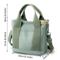 Miniatyrbilde 2 av 4: Canvas Tote Bag med Flere Lommer KHAKI Khaki