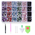 Miniatyrbild 6 av 11: Nagelkonst Strassats med lim Strass Flatback AB Kristall Nagelkonst Set Strass Nagelstenar iriserande 1 0.38