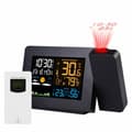 Wireless thermometer, hygrometer and weather station with projector