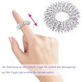 Miniatyrbilde 2 av 4: 12 stk massasjeringer piggete sensoriske fingerringer, akupressur