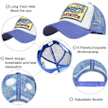 Pikkukuva 5 / 5: Baseball-lippis Mesh-lippikset Unisex Kirjailtu Kirjainlappu Casual-lippikset Hip Hop Aurinkolippikset Blue