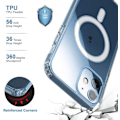 Pikkukuva 3 / 5: JUSTUP Magneettinen Läpinäkyvä Kotelo iPhone-puhelimelle, Yhteensopiva Mag-Safe Läpinäkyvän kanssa (iPhone XR:lle)_xx