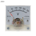 Miniatyrbilde 1 av 10: DC voltmeter Analogt panelmeter 0-250V 0-250V 0-250V 0-250V