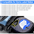 Miniatyrbild 3 av 5: 3-pack kompatibel för Dymo Label Maker Refills 91331 S0721660 Vit plast etikettband 12mm x 4m (1/2\" x 13') för Dymo L