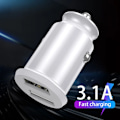 Miniatyrbilde 2 av 7: Dobbel USB-lader bil mini for mobiltelefon nettbrett GPS 3.1A hurtiglader billader biltelefonlader adapter i bil