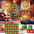 Miniatyrbillede 5 af 8: Julepuslespil, 1008 brikker julekalender, puslespil, 24 dage med juleferiepuslespil A E