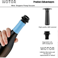 Miniatyrbillede 2 af 5: Sort 12-delt tomme pumpepropper, vinflaskeprop, holder vinen frisk_xx