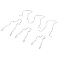Miniatyrbillede 4 af 4: 5zhsfullkit 6 stk. Stål forlygte forlygte nærlys forlygte pære fastholdelsesfjederklemme til H1/h3/h4/h7