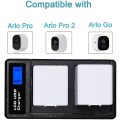 Miniatyrbilde 1 av 5: Dobbel batterilader for Arlo Pro-batteri Arlo Pro 2-batteri Arlo Go-batteri, LCD-batteriladeradapter