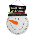 Miniatyrbild 1 av 7: Julkalender i Trä, Dekorativ & Återanvändbar, 16.5x12.75, Snögubbe Nedräkning