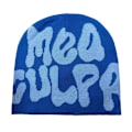 Miniatyrbilde 1 av 5: Beanie for kvinner med grafisk hodeskalle MEA Culpa Y2K strikket beanie varm vinterlue Blue