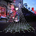 Miniatyrbillede 3 af 8: Julepynt Stjernelys Udendørs, 320 LED 16,4Ft Juletræslygter [8 Tilstande & Vandafvisende] til Halloween Jul Nytår Ferie (Jern)