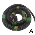 (AZC) Grön (D) $ Knepig högsimuleringsorm leksak orm mjukt gummi läskigt trick gummi orm djur falsk orm rundhuvad orm kobra black