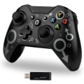Miniatyrbild 1 av 5: Trådlös Kontroller för Xbox One, Xbox-Kontroller med 2.4GHZ Trådlös Adapter, Xbox One X/Xbox One S/PS3 och PC (Svart)