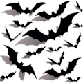 Miniatyrbilde 1 av 5: 3D flaggermus Halloween-dekorasjoner 12 stk 4 forskjellige størrelser vanntett PVC skumle svart avtakbar flaggermus DIY dekorasjonssett
