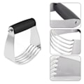 Miniatyrbillede 3 af 5: Dej Blander i Rustfrit Stål Kage Cutter, Kage Cutter & Dej Blander Med 4 Blade Kage Cutter Dej Masher