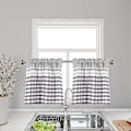 Miniatyrbillede 3 af 5: Køkken Gardiner Dekoration Vindue Gardin Luksus Cafe Valance Topper Draperier db Lysegrå Light Grey 74cmx61cm