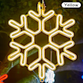 Miniatyrbild 1 av 4: 40cm Stor Snöflinga Stränglampa Utomhus Snöflinga Led Hängande Lampa Bakgård {DB} Yellow