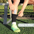 Miniatyrbillede 5 af 7: 2 par Mini Pro fodboldskinnebensskinner - unisex anti-slip fodboldskinnebensskinner - Professionel og begyndervenlig - til fodbold og løb! S(11*6)
