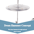 Pikkukuva 7 / 8: Pienille lapsille tarkoitettu kestävä ja iskunkestävä rumpusetti Irrotettava rumpuinstrumentti Punainen Ed Three Drum Set Drum