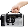 Miniatyrbilde 1 av 10: Bærbar Multifunksjonell Solcelledrevet Håndsveiv Radio Nødradio med Lommelykt, Leselampe
