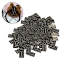 Pikkukuva 3 / 5: 1/2/3/5 100x Käsinkirjoitetut englanninkieliset merkit Tarrat Kangas DIY Vaatteet Kulta Sana 100 Kpl Gold Word 100 Pcs 1 Set