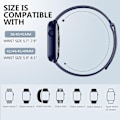Miniatyrbild 5 av 5: Metallband kompatibelt med Apple Watch armband 40 mm 38 mm 41 mm Blå-WELLNGS Blå Blue 42/44/45/49mm
