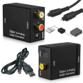 Miniatyrbilde 1 av 4: Digital-analog lydkonverter optisk koaksial Toslink Rca L/r lydadaptere