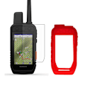Miniatyrbilde 1 av 5: Silikondeksel + LCD-skjermbeskytter for håndholdt GPS Garmin Alpha 200i 300i Alpha200i Alpha300i Tilbehør