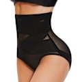 Miniatyrbillede 1 af 5: Højtaljede Trusser med Mavekontrol, Højtaljet Shapewear til Kvinder Mavekontrol, Komfortable Body Shaper Trusser, XXL, Sort Sort black XXL