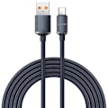 Pikkukuva 1 / 10: Type C -latauskaapeli matkapuhelimen latauskaapeli MUSTA 1 METRI Musta Black 1 meter-1 meter