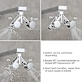 Miniatyrbillede 4 af 4: Messing Diverter Ventil Bruser Afløbsventil 2 Vejs Y Splitter 1/2 Tommer Til Bruseslange Og Brusehoved Krom