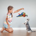 Miniatyrbild 6 av 10: 2 stycken flygande fågel katt leksak Simuleringsfågel Interaktiv katt leksak Elektronisk ljud Fågel leksaker Elektrisk