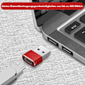 Miniatyrbild 5 av 5: USB-C hona till USB hane adapter 2 stycken, laddningskabel koppling