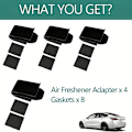 Miniatyrbild 6 av 6: 4-pack luftfräschare adapter för Tesla Model 3/Y 2017-2023 luftventilsclips fräschare hållare med distanser mittkonsolhållare_xx