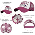 Miniatyrbillede 5 af 5: Baseball Cap Mesh Caps Unisex Broderet Bogstav Patch Casual Caps Hip Hop Solhatte Ed