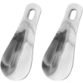 Miniatyrbilde 1 av 7: 2-pakkskohorn, bærbar skohorn i rustfritt stål, 18 cm ergonomisk skohorn i metall