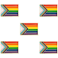 Pikkukuva 1 / 5: 5 kpl Progress Pride -rintakoruja, rintaneuloja, lippumerkkejä, rintaneulamerkkejä (Progress Pride)