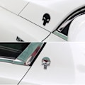 Miniatyrbild 3 av 5: 3D Dödskalle Punisher Bilsticker i Metall