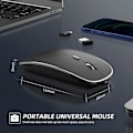 Miniatyrbillede 5 af 5: Trådløs Mus Genopladelig Bærbar Lydløs Trådløs Mus USB og Type-C Dobbelttilstand Trådløs Mus 3 Justerbar DPI til Laptop Mac PC