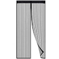Miniatyrbilde 1 av 2: 90 x 210CM Magnetisk Dør Insektnett Dørgardin Topp-til-Bunn Forsegling Lukkes Automatisk (Svart)