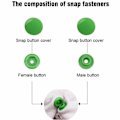 Miniatyrbilde 8 av 8: Trykknapper med TRYKKNAPPTANG, 360 sett med T5-trykknapper i 24 farger for DIY-prosjekter (trykknapper med TRYKKNAPPTANG)_xx